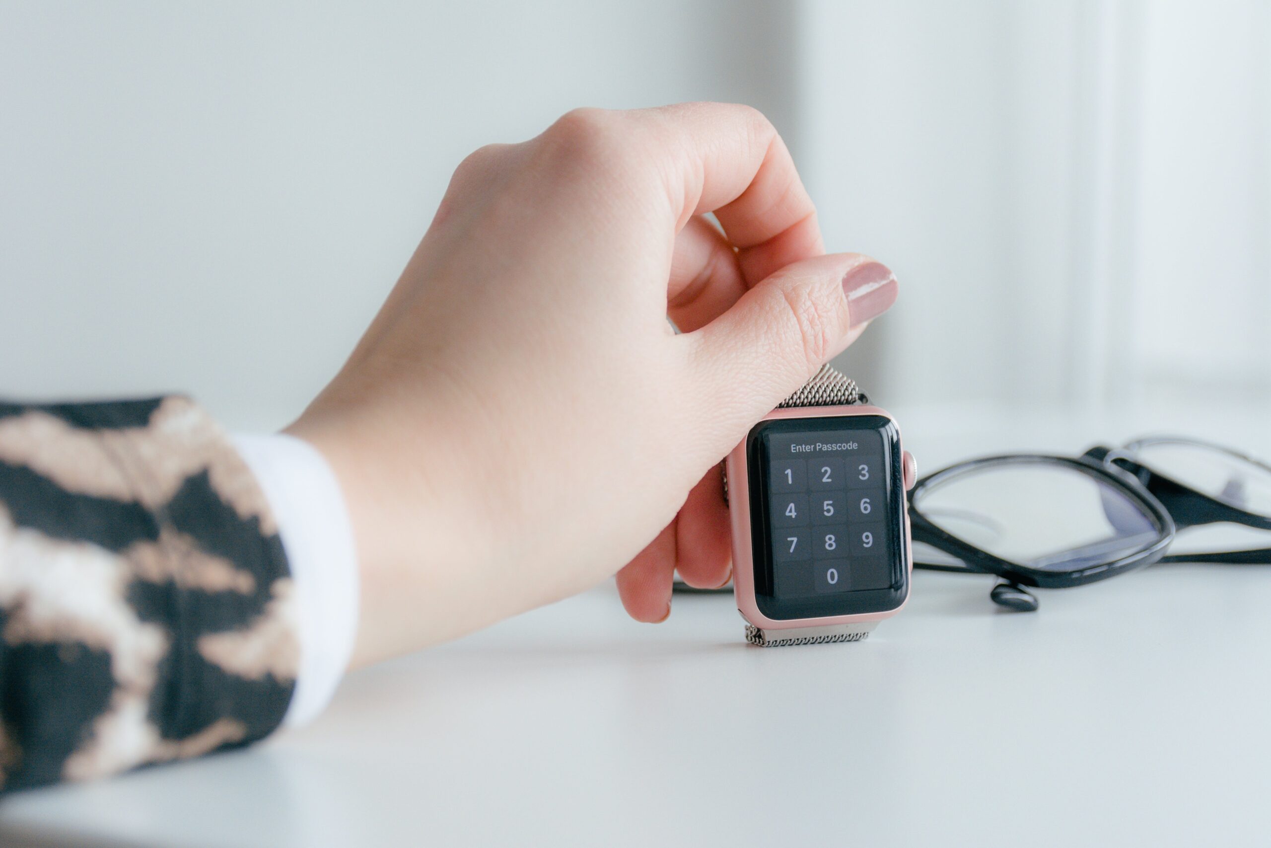 Woman having a stylish smartwatch